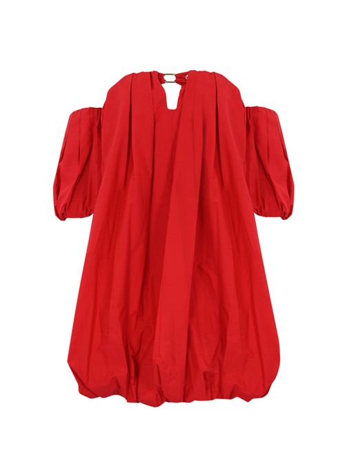Abito a palloncino Bert in popeline Rosso salsa PINKO | 105211 A2LDRA1